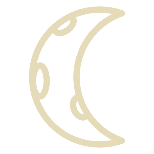 Thick stroke simple crescent moon  PNG Design