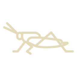 Simple profile thick stroke grashopper PNG Design