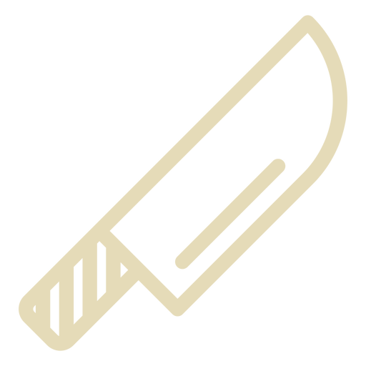 Simple thick stroke knife PNG Design