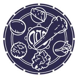 Cut out seder plate PNG Design