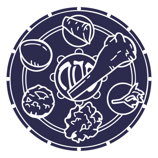 Cut out seder plate PNG Design