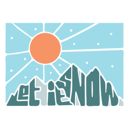 Deixe nevar distintivo de letras Desenho PNG