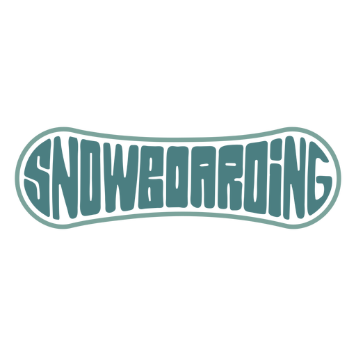 Simple snowboarding board letters badge PNG Design