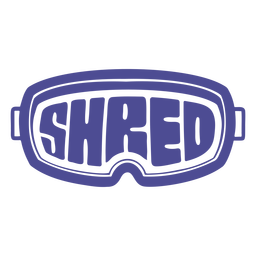 Shred snowboard goggles badge PNG Design