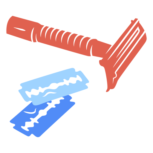 Razor and blades cut out PNG Design