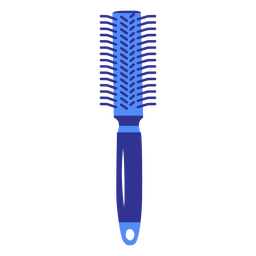 Semi flat blue hair brush PNG Design