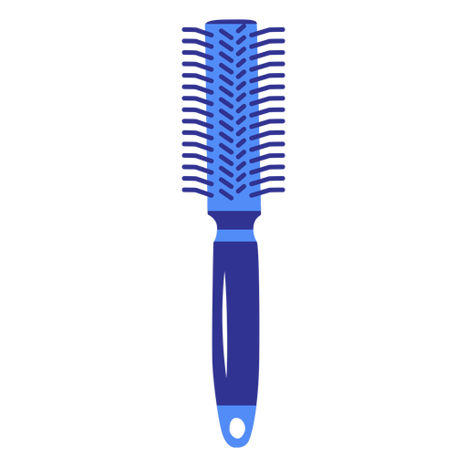 Semi flat blue hair brush