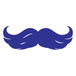 Flat hairy moustache icon PNG Design Transparent PNG