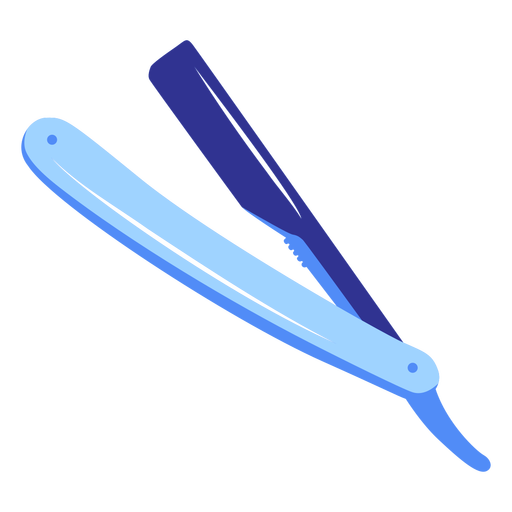 Simple flat straight razor PNG Design