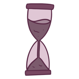 Simple colored hand drawn hourglass PNG Design