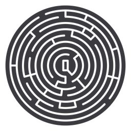 Simple circle shaped maze  cut out  PNG Design Transparent PNG