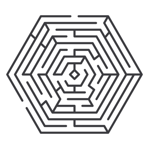 Labyrinthstrich - 3 PNG-Design