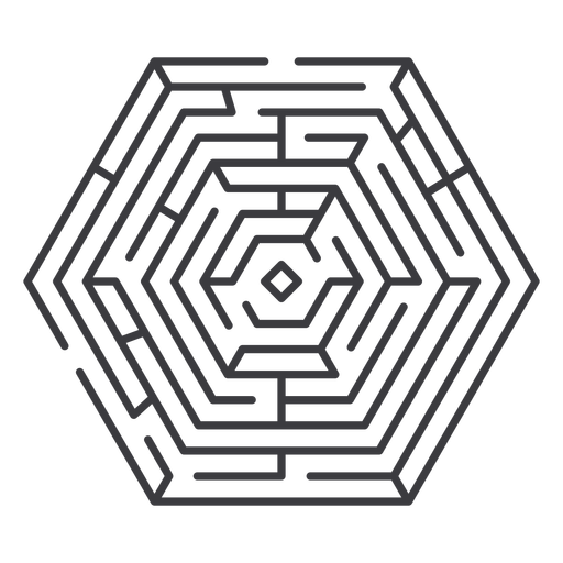 Labyrinthstrich - 6 PNG-Design
