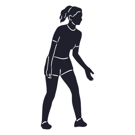 Woman sport player cut out