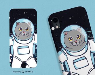 Cat astronaut phone case design Cat astronaut phone case design