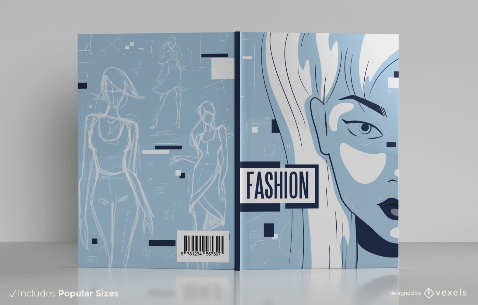 Diseño de portada de libro de diseñador de moda