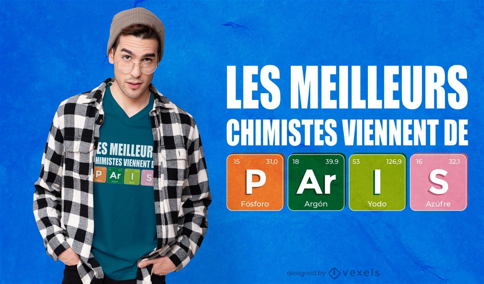 Design de camisetas para químicos de Paris