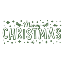 Merry christmas text badge Transparent PNG