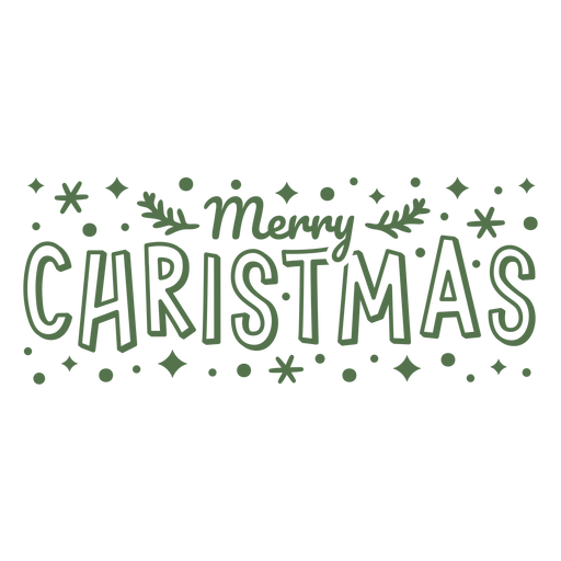 Merry christmas text badge PNG Design