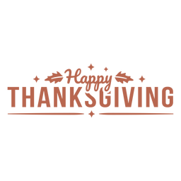 Happy thanksgiving text badge PNG Design