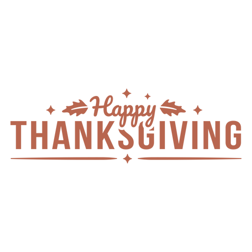 Fröhliches Thanksgiving-Textabzeichen PNG-Design