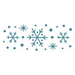 Simple cold snowflakes flat PNG Design Transparent PNG