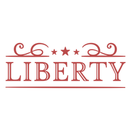 Liberty text badge PNG Design