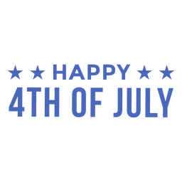Happy 4th of July badge text PNG Design