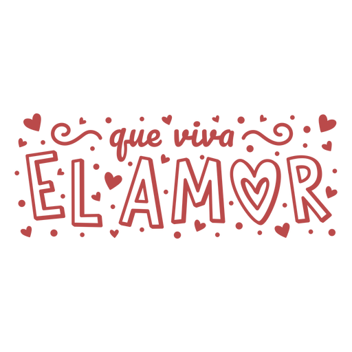 Que viva el amor text badge PNG Design