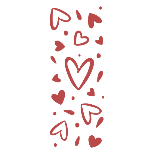 Hearts hand drawn banner