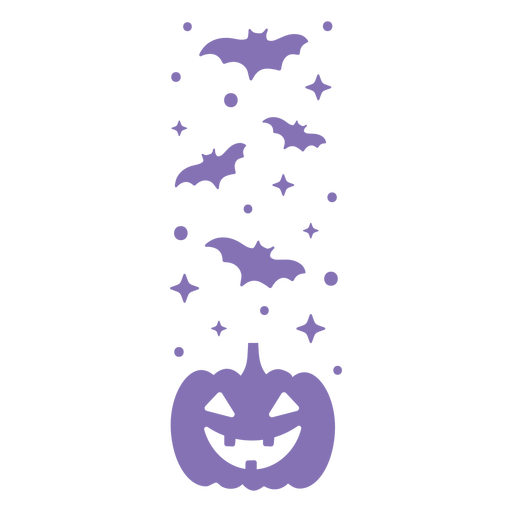 Bats and jack-o'-lantern silhouettes banner