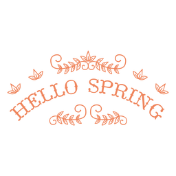 Hello spring text badge PNG Design