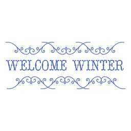 Welcome Winter Flat Text Badge PNG & SVG Design For T-Shirts