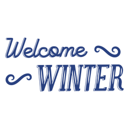 Welcome winter lettering text badge PNG Design