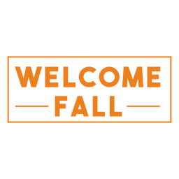 Welcome fall simple badge PNG Design Transparent PNG