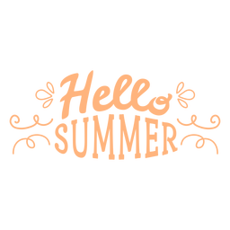 Hello summer flat badge PNG Design