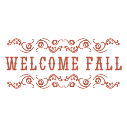 Welcome fall classic badge PNG Design