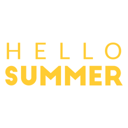 Hallo Sommer flaches Textabzeichen PNG-Design