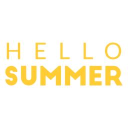 Hola insignia de texto plano de verano Transparent PNG