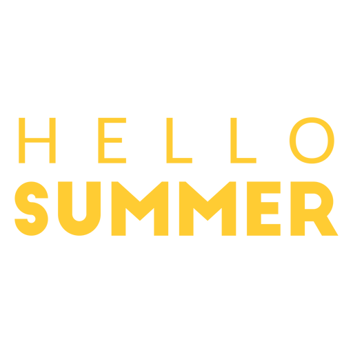 Hello summer flat text badge PNG Design