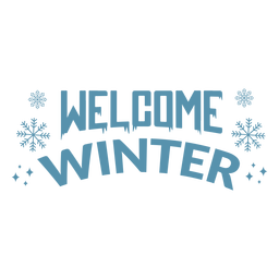 Welcome winter badge  PNG Design