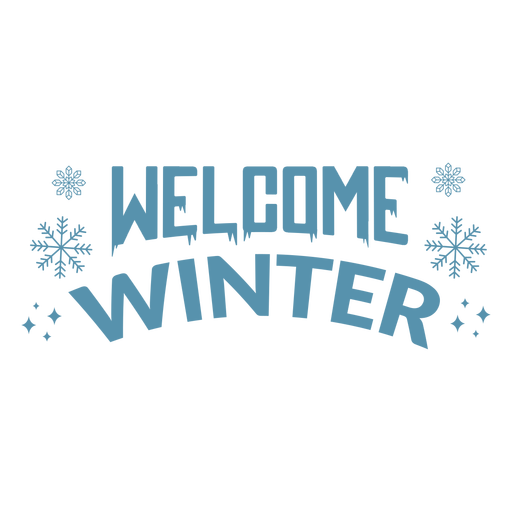 Insignia de bienvenida de invierno Diseño PNG