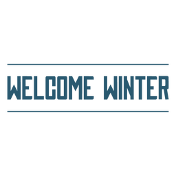 Willkommens-Winter-Textabzeichen PNG-Design Transparent PNG