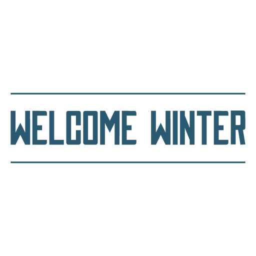 Willkommens-Winter-Textabzeichen PNG-Design