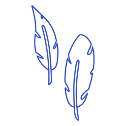 Pair of simple stroke feathers Transparent PNG
