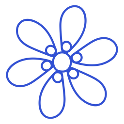 Six Petals Simple Stroke Flower Transparent PNG & SVG Vector