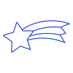 Simple stroke shooting star Transparent PNG