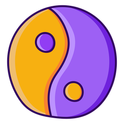 Color stroke simple yin and yang symbol PNG Design Transparent PNG