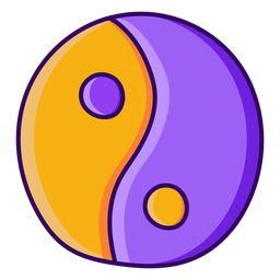 Farbstrich einfaches Yin- und Yang-Symbol PNG-Design