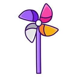 Color stroke simple pinwheel
